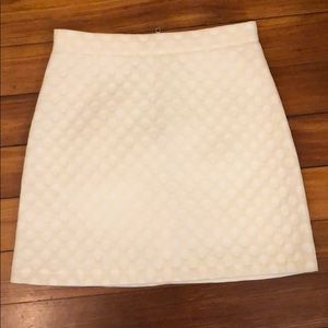 Topshop white textured skirt